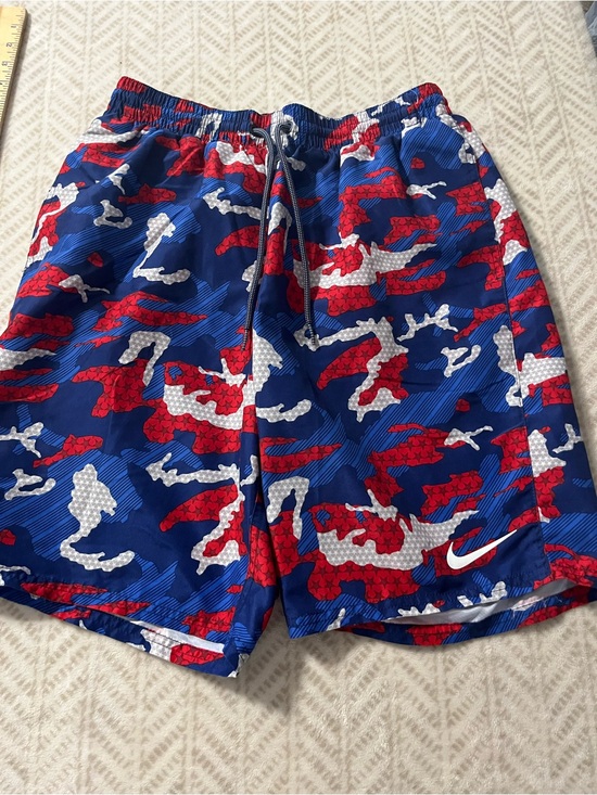 Nike Other - Nike Red White Blue Camo Swim/Training Shorts Medium